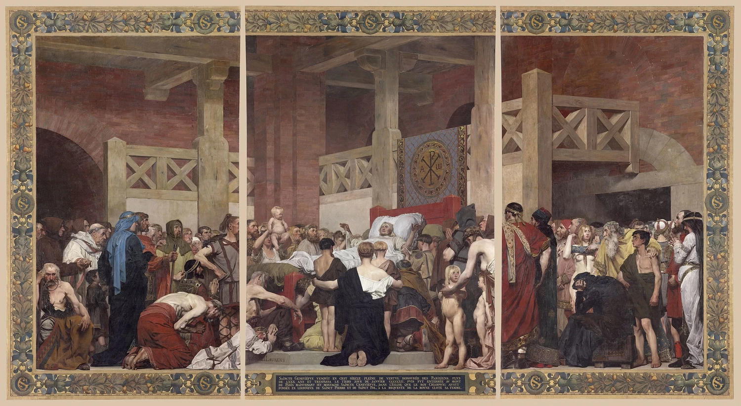 Pierre Puvis de Chavannes - La storia di santa Genoveffa, La morte, Panthéon, Paris